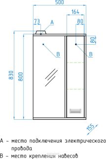 Зеркальный шкаф Style Line Панда ЛС-00000086